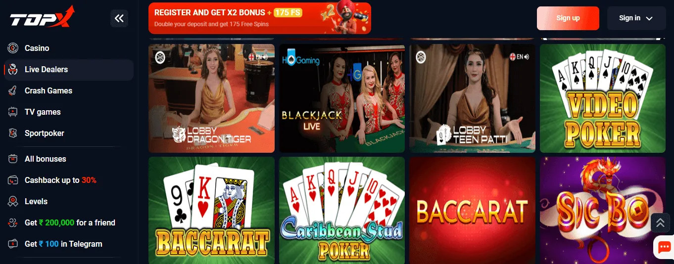 topx live casino Bangladesh